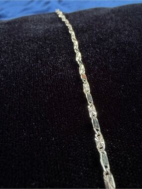 20” 5mm 925 Sterling Silver Starburst Mariner Link Necklace